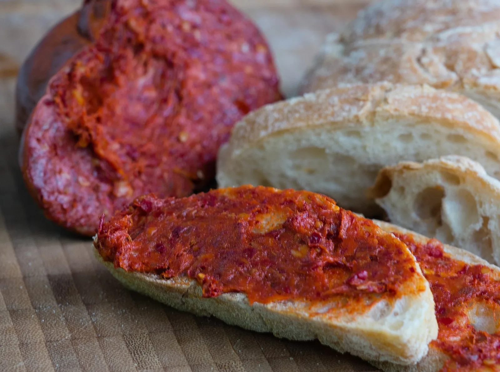 'Nduja spread on bread