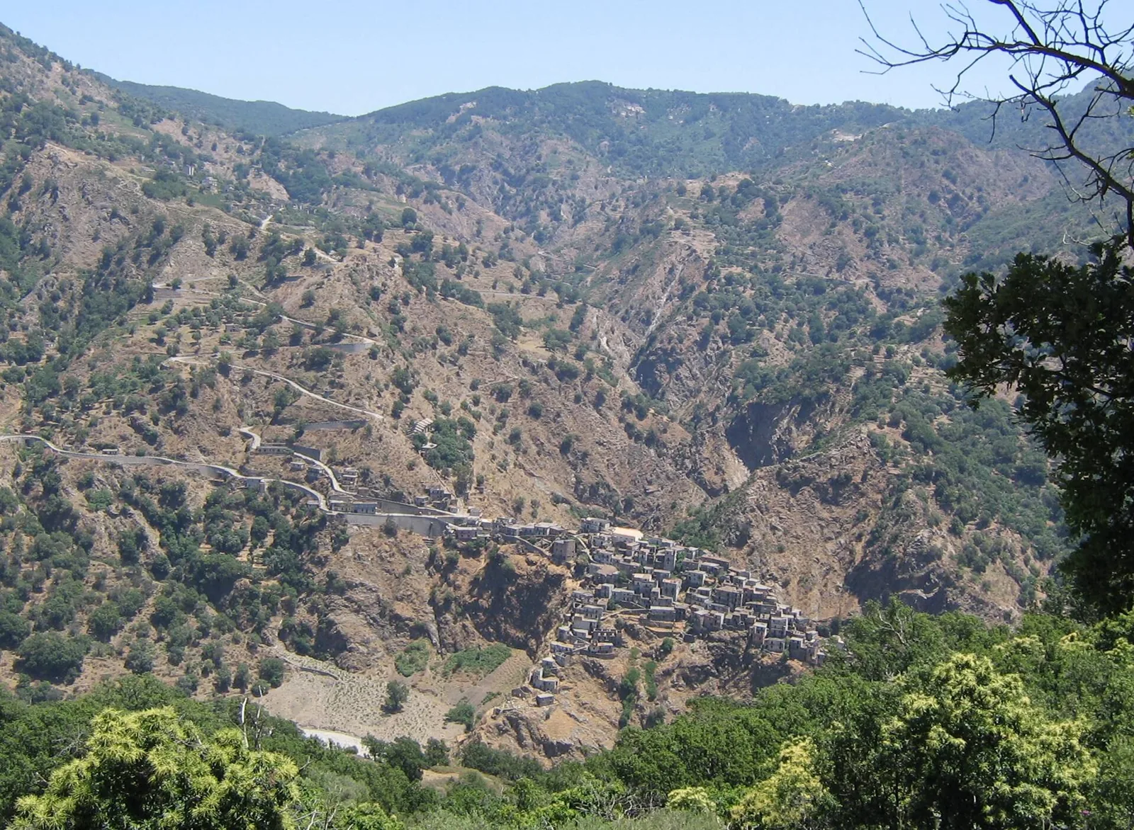 Abandoned Roghudi Vecchio in the Aspromonte mountains