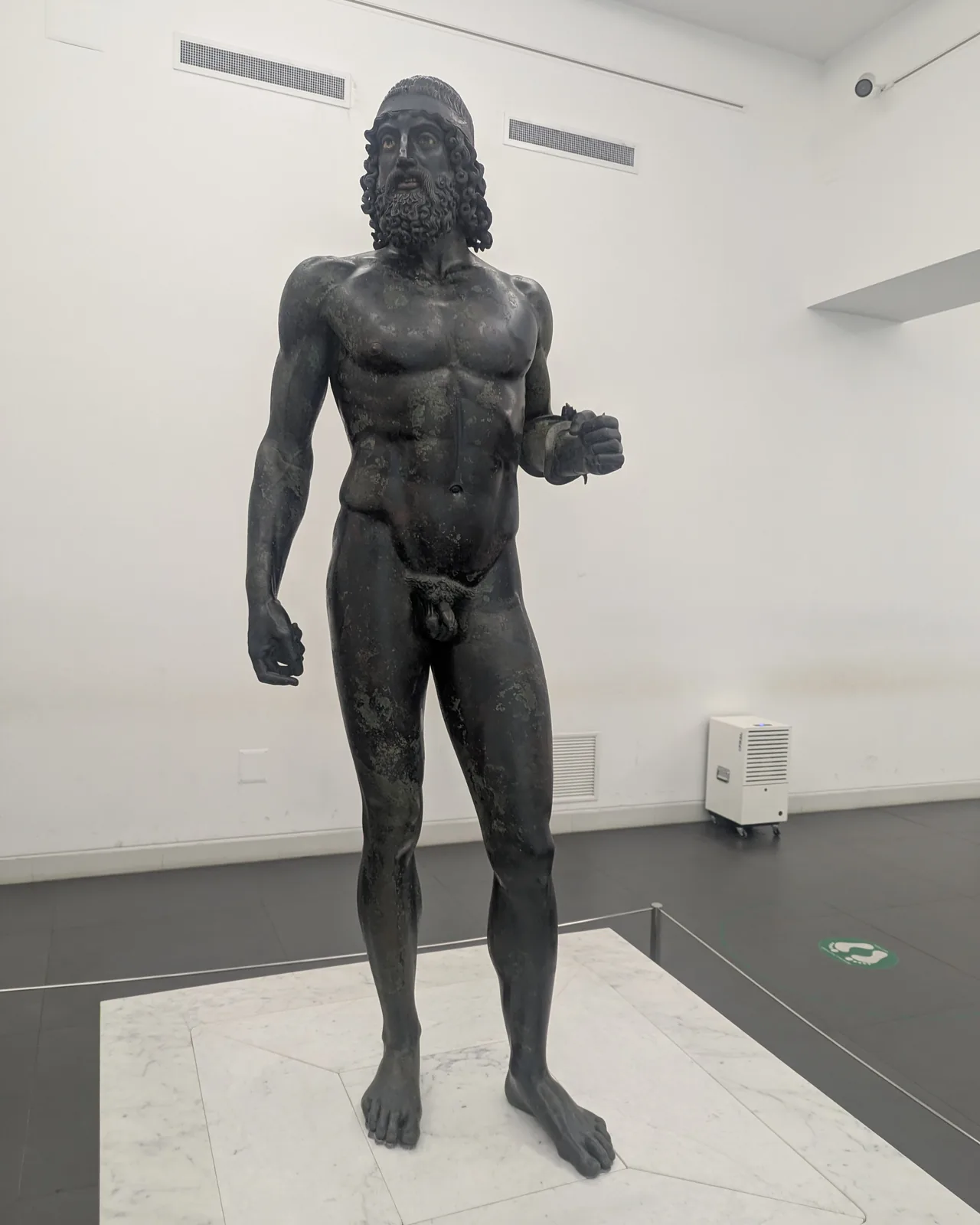 Riace Bronze A in the National Archaeological Museum of Reggio Calabria