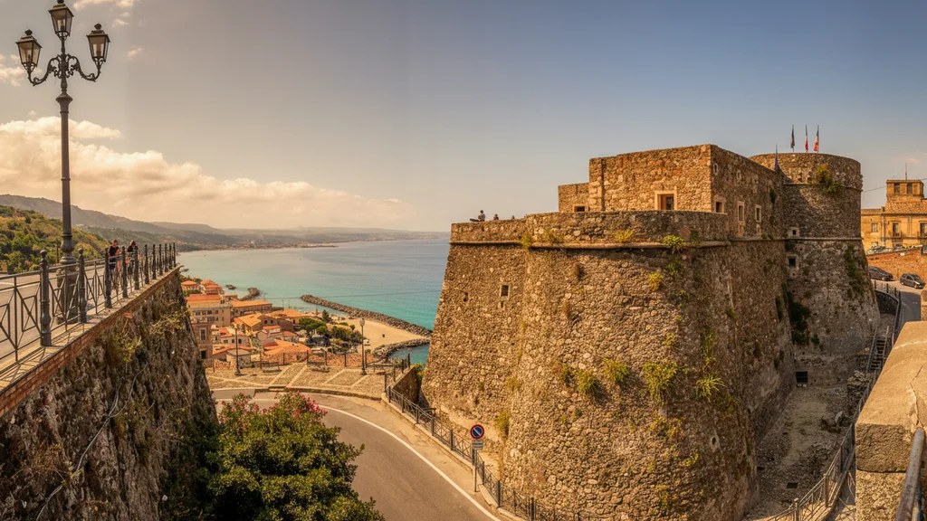Castello Murat in Pizzo overlooking the Tyrrhenian Sea