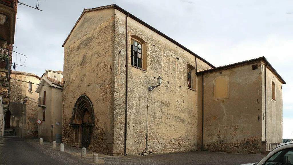 Cathedral of St Lawrence in Stilo – Gothic-Baroque facade with 14th-century portal