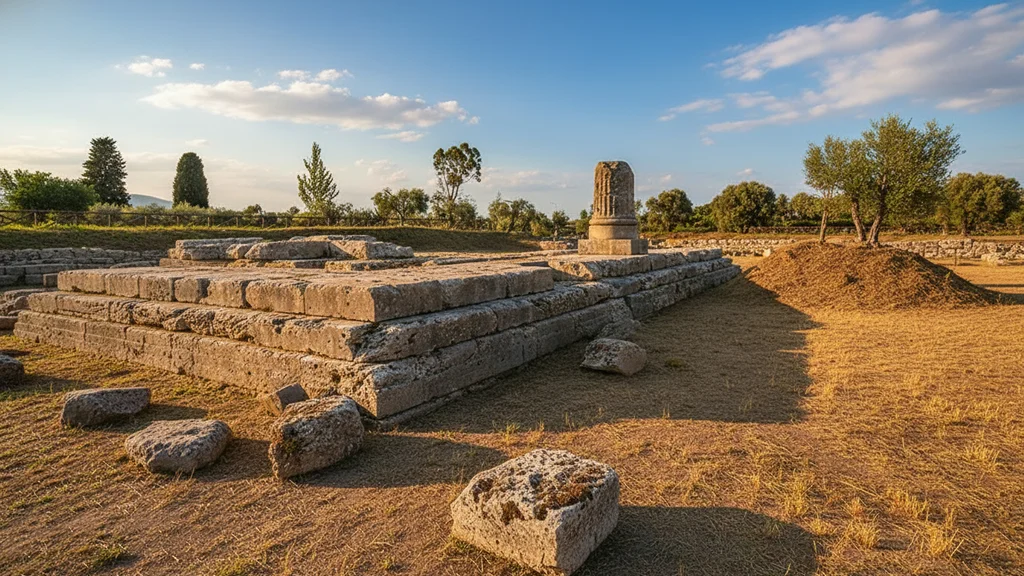 Ruins of the Locri Epizefiri Archaeological Park in Calabria