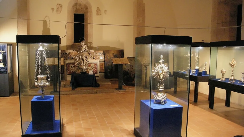 Diocesan Museum in Gerace – crypt interior with sacred art exhibits