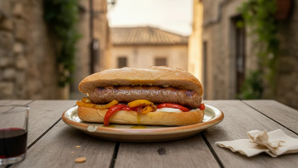 Calabrian street food – panino con salsiccia