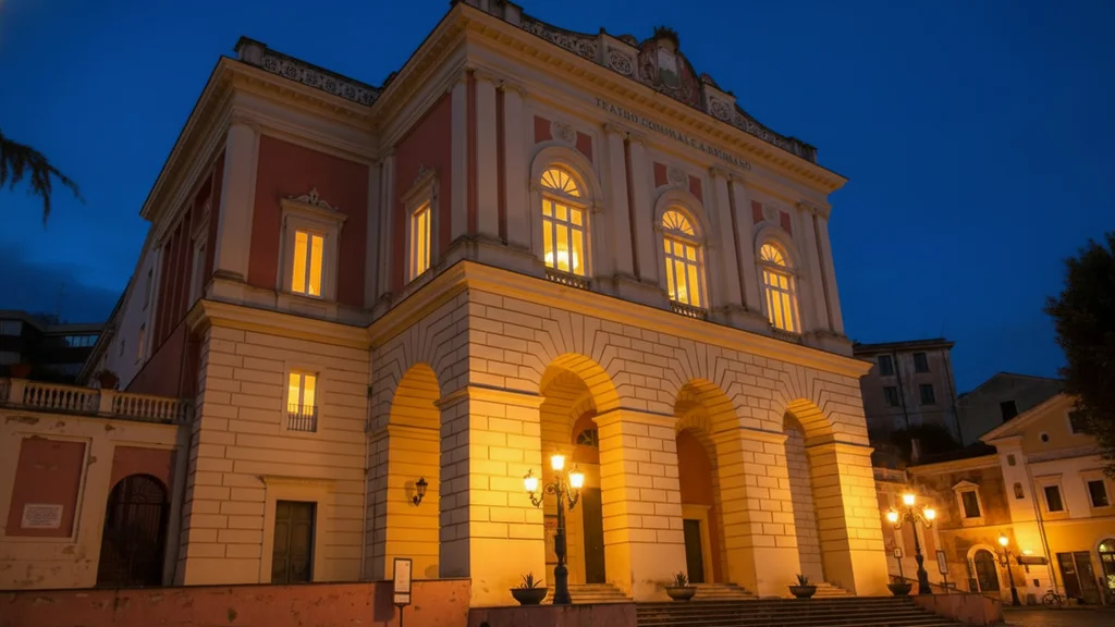 Teatro Alfonso Rendano in Cosenza – neoclassical facade of the opera house