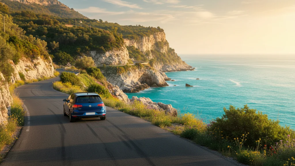 Road along the Calabrian coast